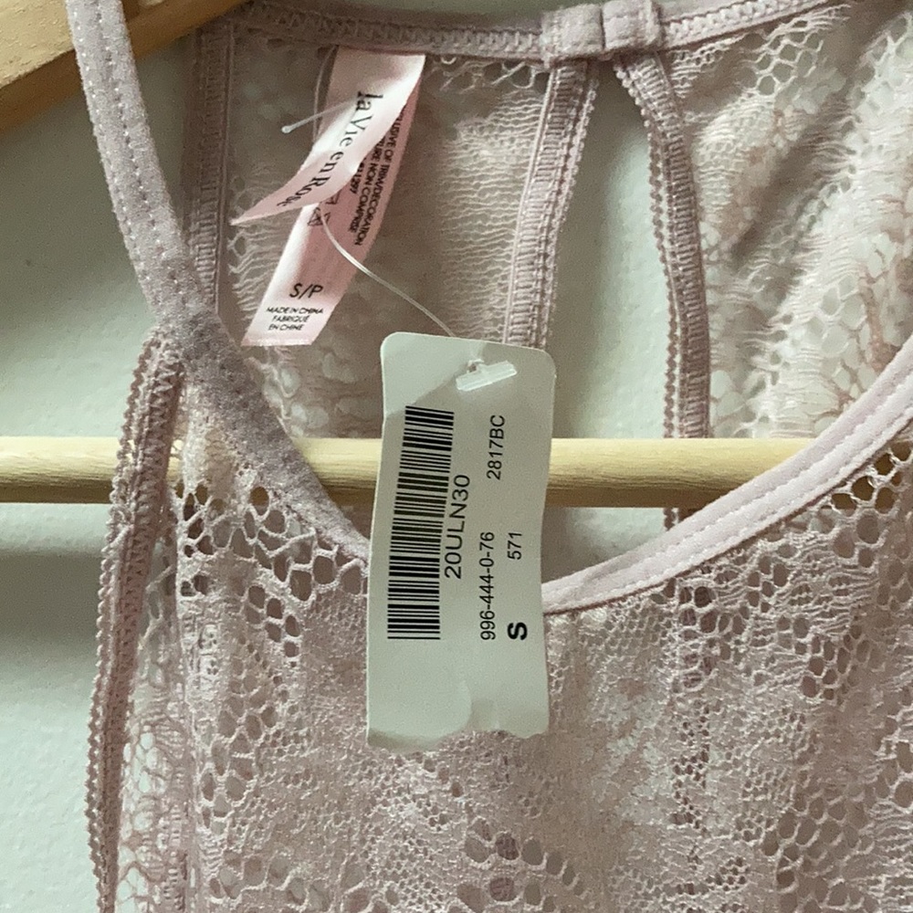 NWT La Vie En Rose Pink Lace Nightie - Picture 4 of 5